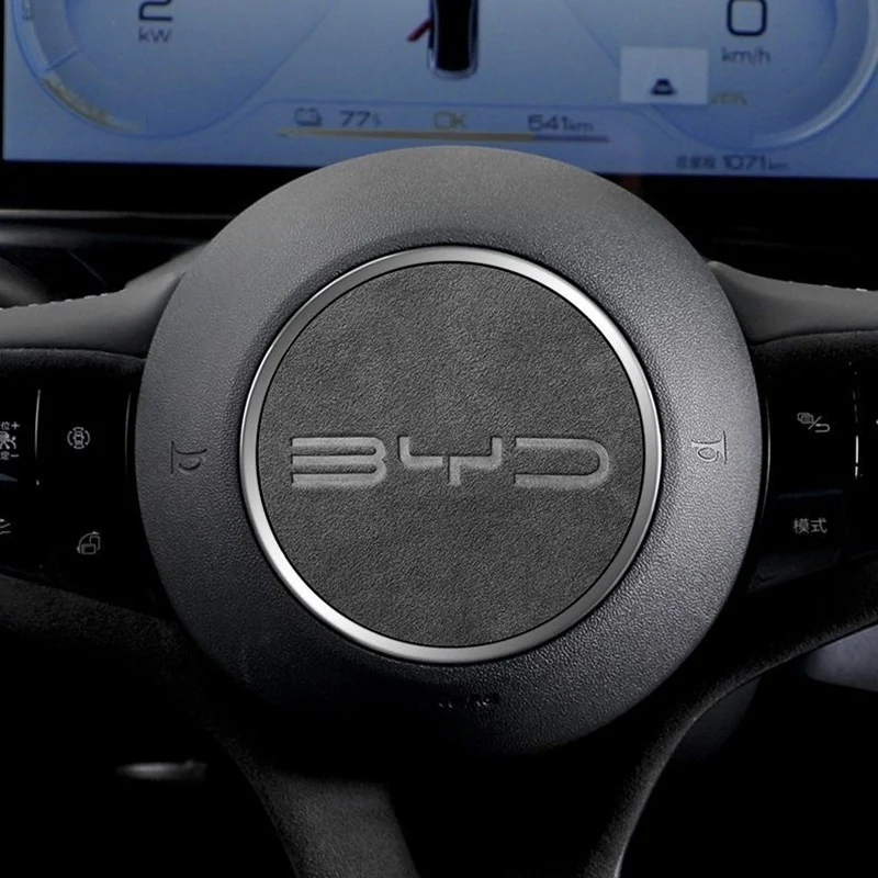 Genuine Alcantara Steering Wheel Cover for BYD - Image 4